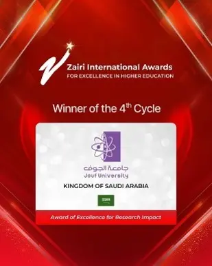 Jouf University wins the 2025 Zairi International Award for Excellence in Research Impact Jouf University wins the 2025 Zairi International Award for Excellence in Research Impact