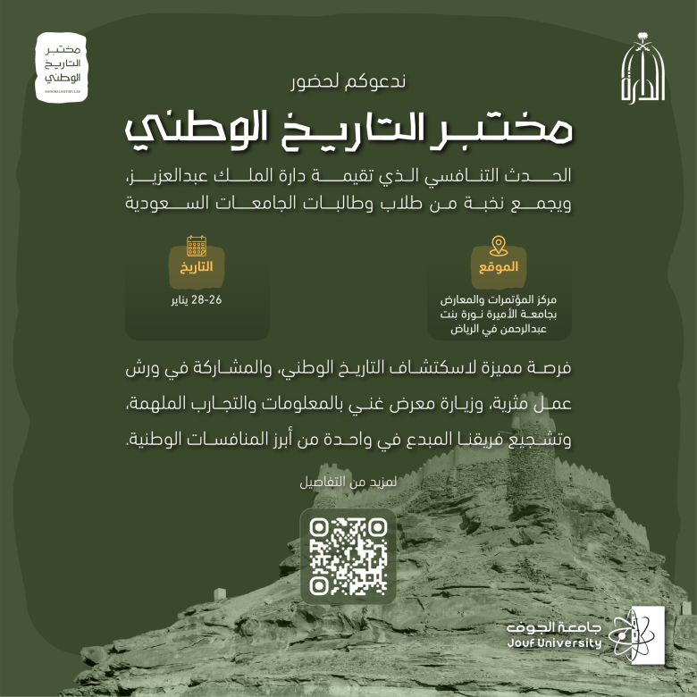 Jouf University Participates in the National History Laboratory to Enhance National Identity and Consolidate Cultural Heritage