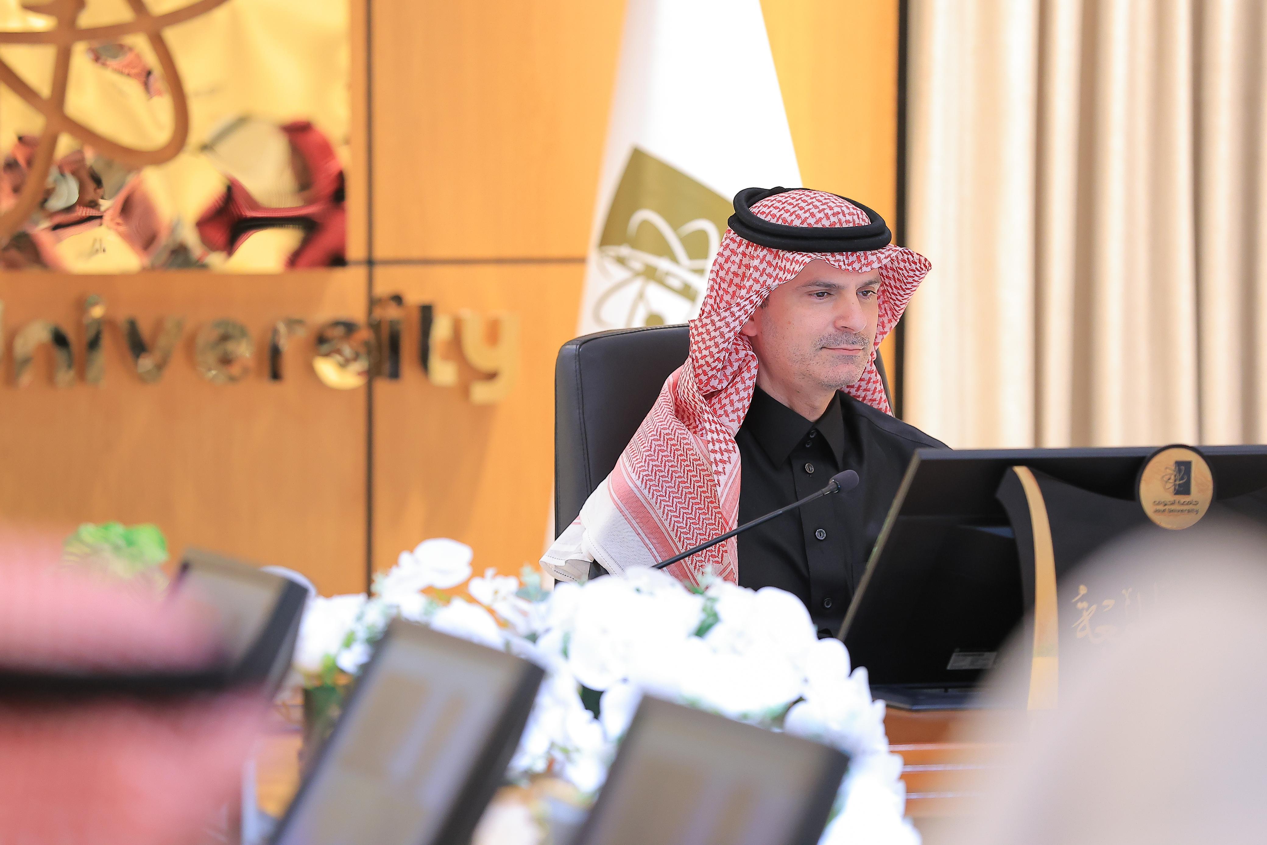 Chaired by His Excellency, the University President, Prof. Mohammed bin Abdullah Al-Shaya, Jouf University' Council Holds Its Fifth Session and Approves Number of Recommendations to Enhance the Academic and Research Process Chaired by His Excellency, the University President, Prof. Mohammed bin Abdullah Al-Shaya, Jouf University' Council Holds Its Fifth Session and Approves Number of Recommendations to Enhance the Academic and Research Process