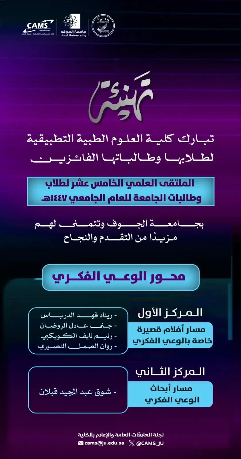 Achievements of the College’s female students in the forum’s tracks and themes